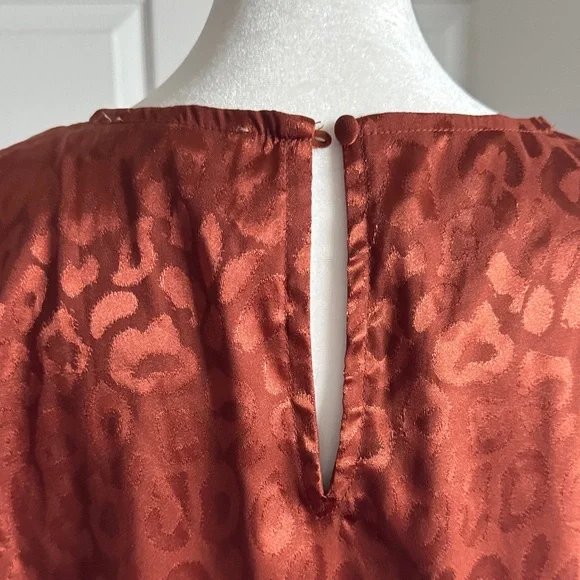 Jealous Tomato Rust Animal Print Blouse - Picture 7 of 14